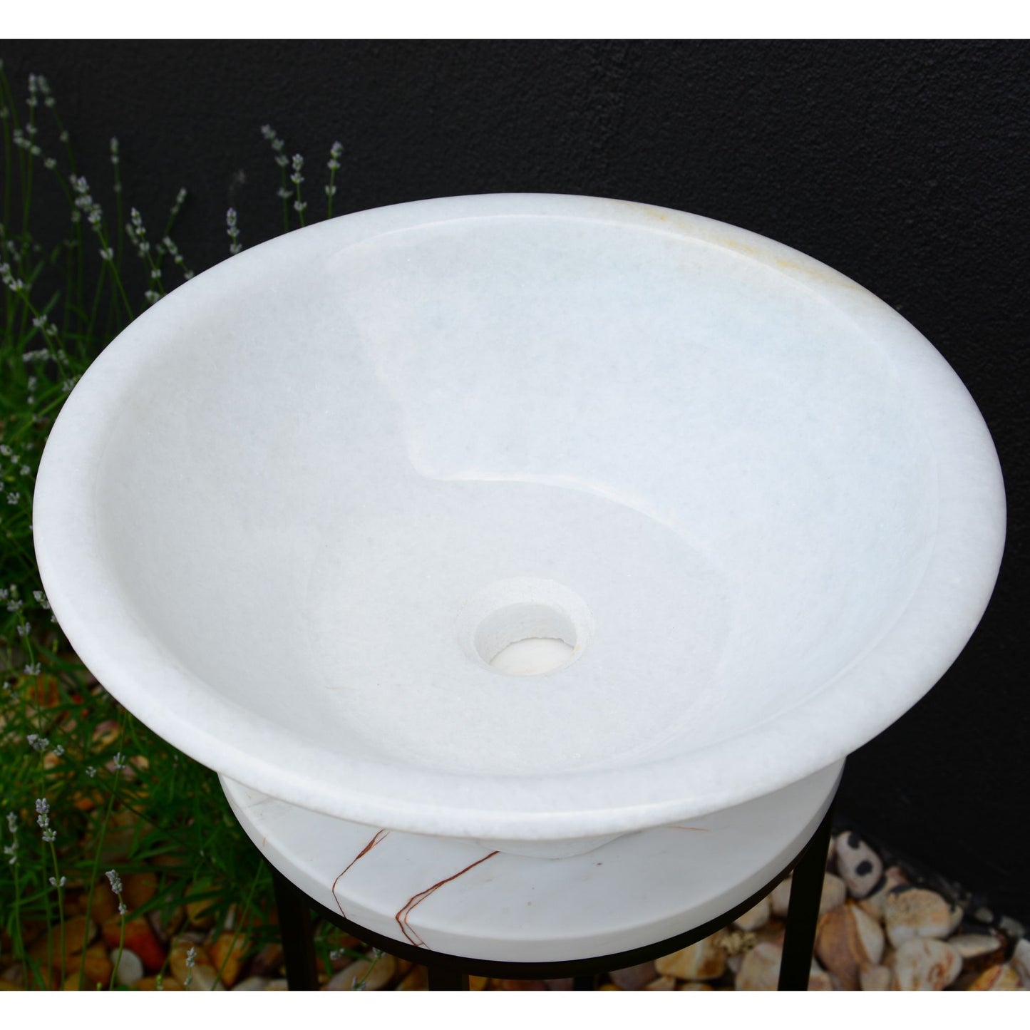 Handcrafted White Marble Sink