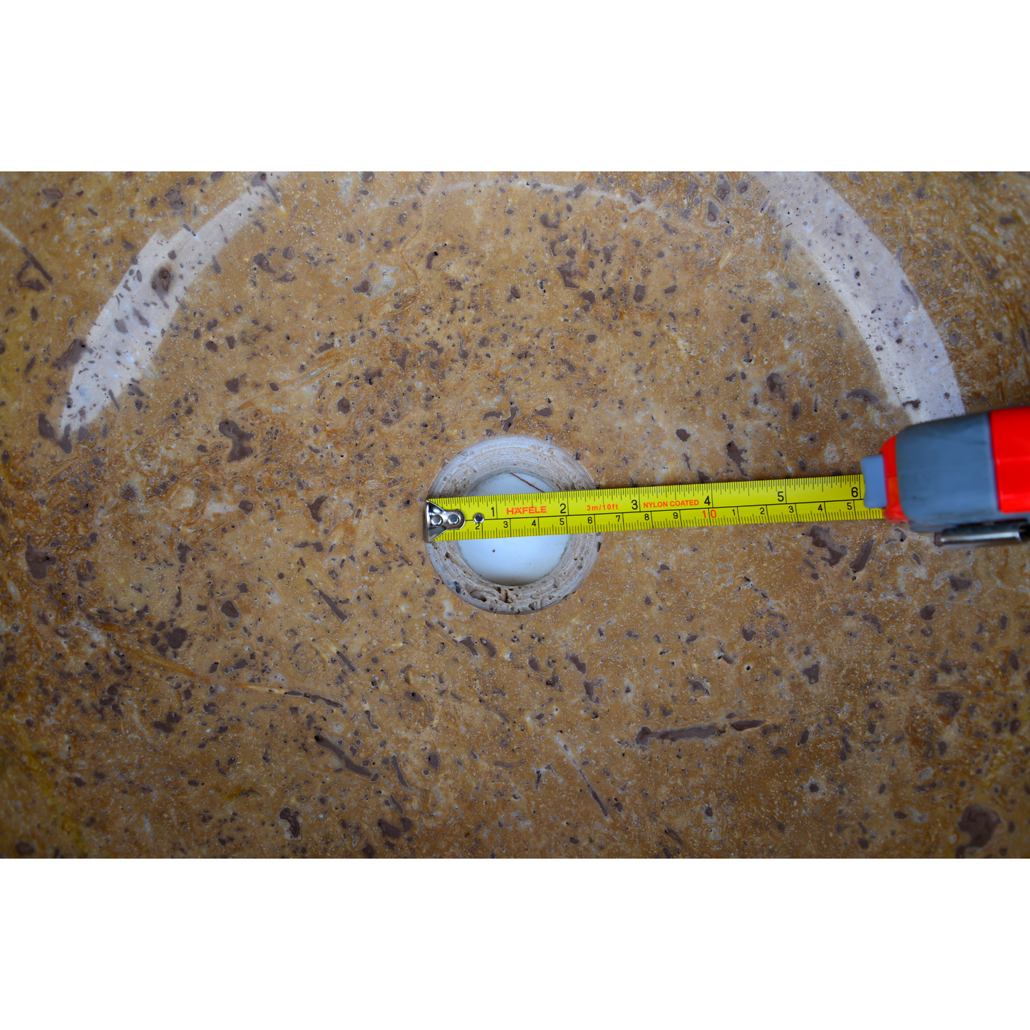 HANDCRAFTED NOCE BROWN TRAVERTINE SINK