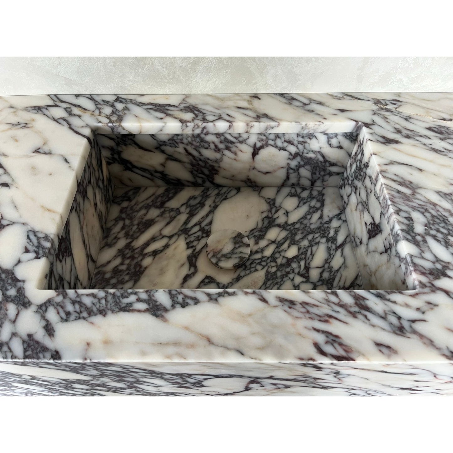 HANDCRAFTED CUSTOM CALACATTA VIOLA MARBLE SINK (NS-082)