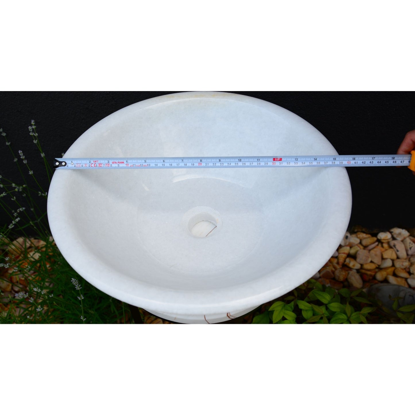 Handcrafted White Marble Sink