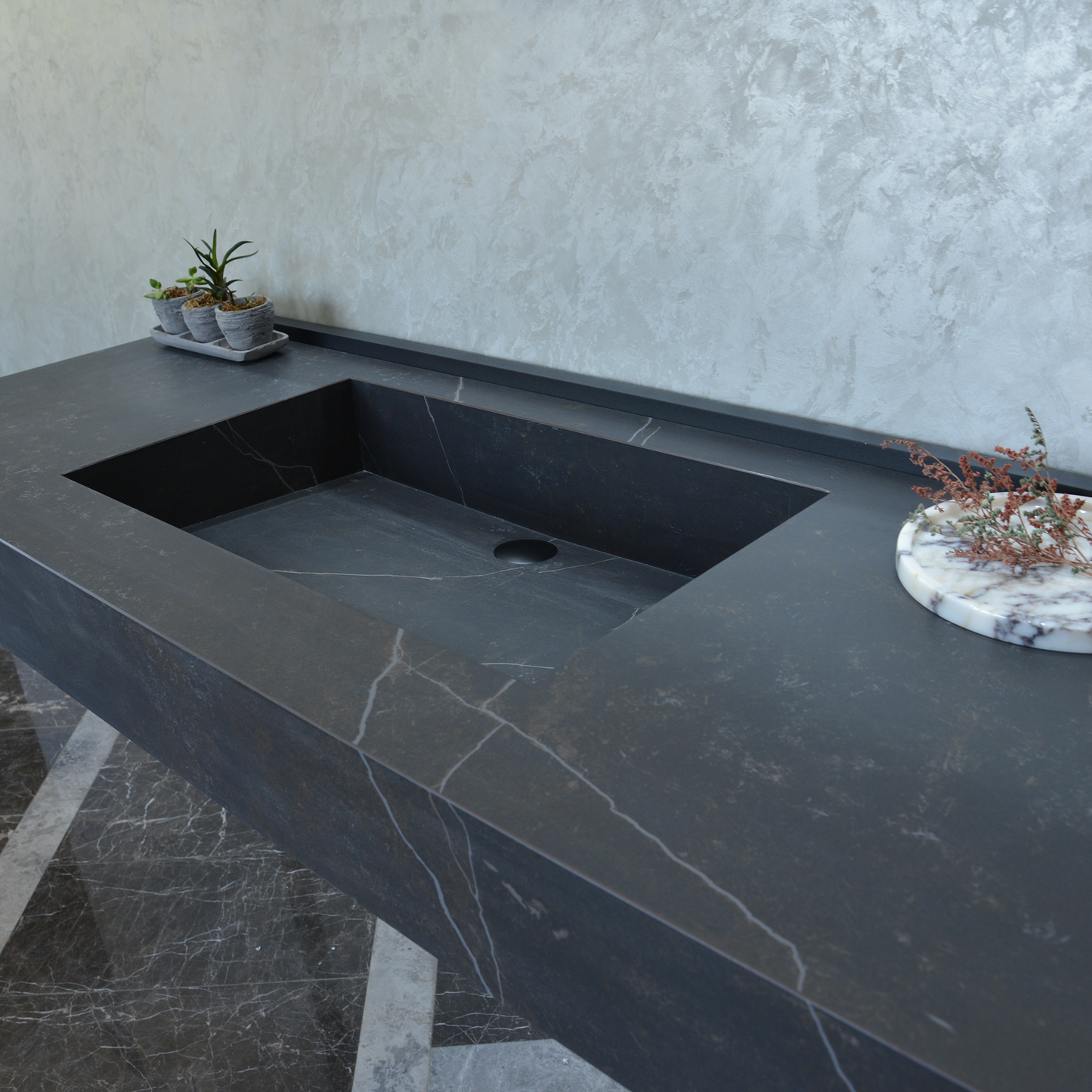 HANDCRAFTED DEKTON KELYA ENGINEERED PORCELAIN SINK (ES-067)