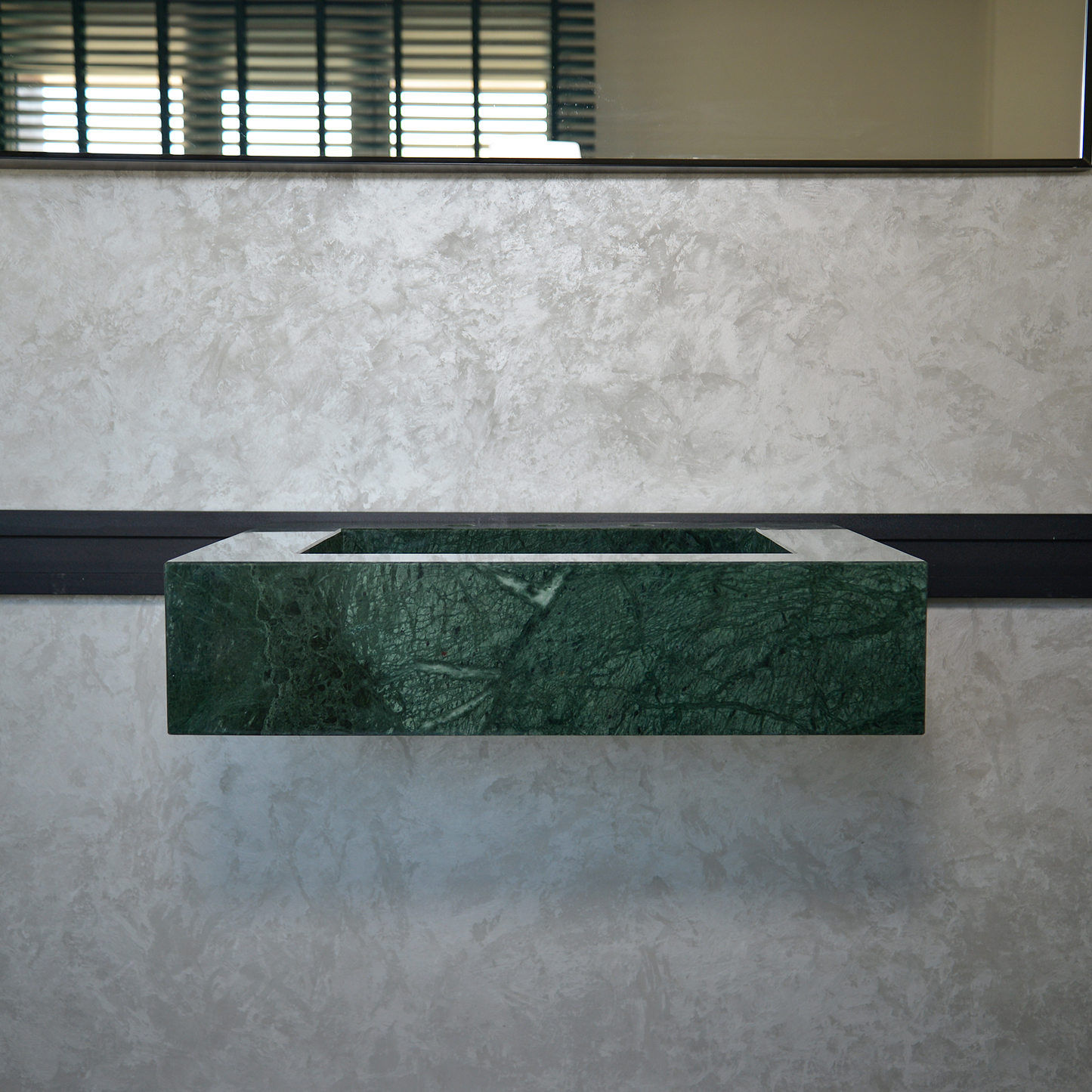 HANDCRAFTED VERDE GUATEMALA CUSTOM MARBLE SINK (NS-079)