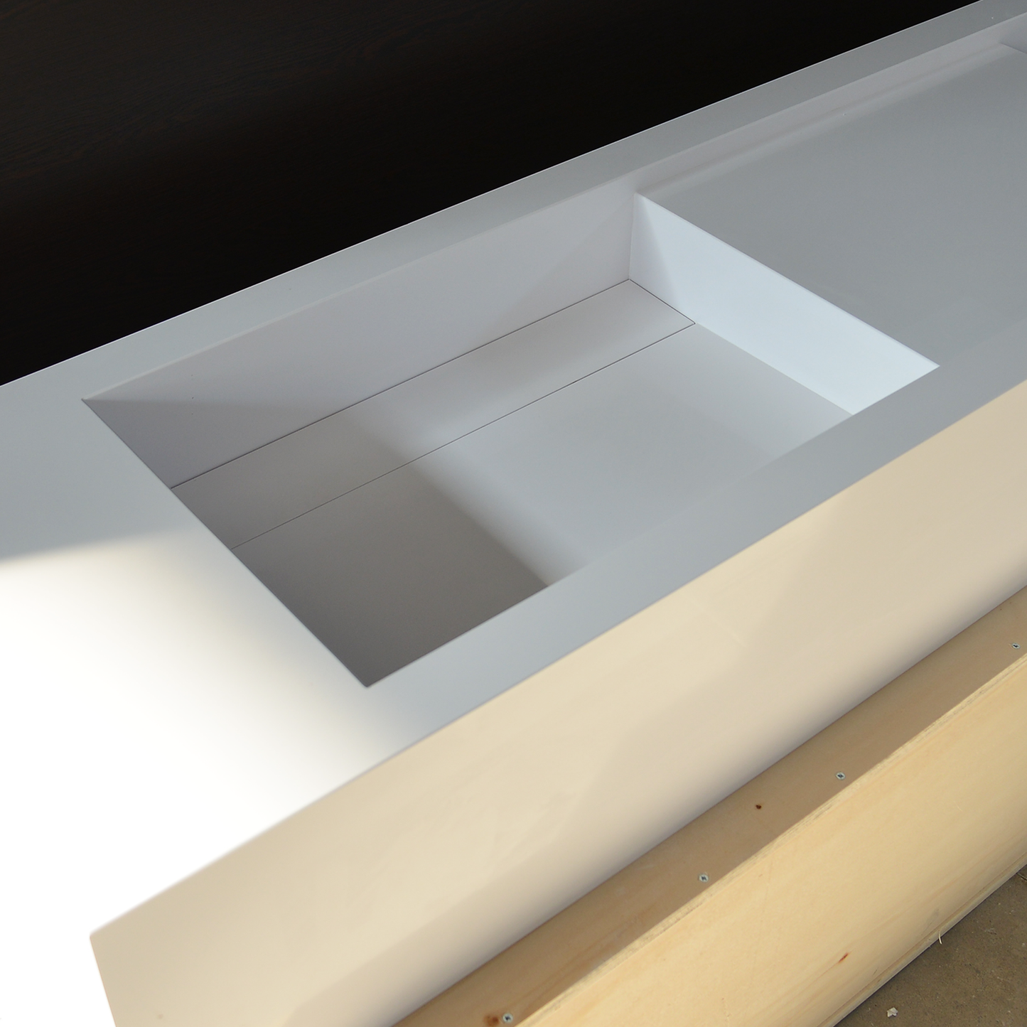 Handcrafted Custom Double Quartz Sink (QU-097)