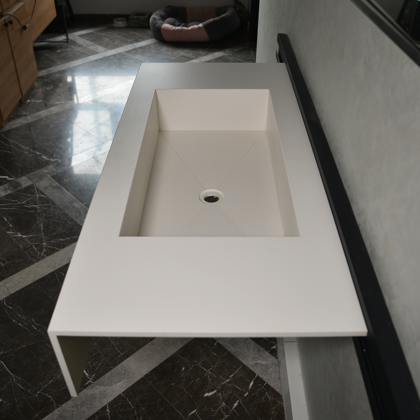 HANDCRAFTED INFINITY ABSOLUTE WHITE ENGINEERED PORCELAIN SINK (ES-062)