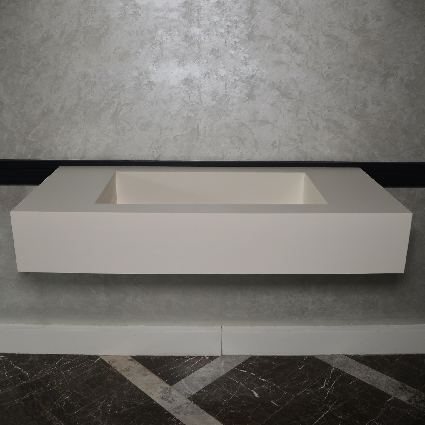 HANDCRAFTED INFINITY ABSOLUTE WHITE ENGINEERED PORCELAIN SINK (ES-062)