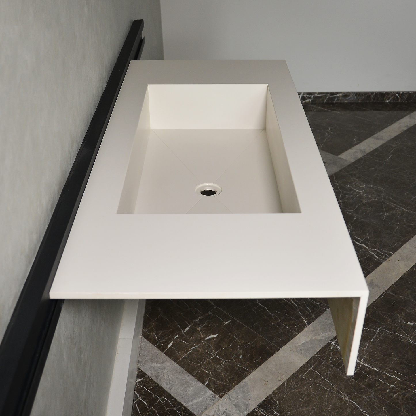 HANDCRAFTED INFINITY ABSOLUTE WHITE ENGINEERED PORCELAIN SINK (ES-062)