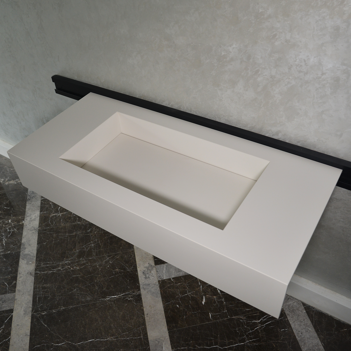 HANDCRAFTED INFINITY ABSOLUTE WHITE ENGINEERED PORCELAIN SINK (ES-062)