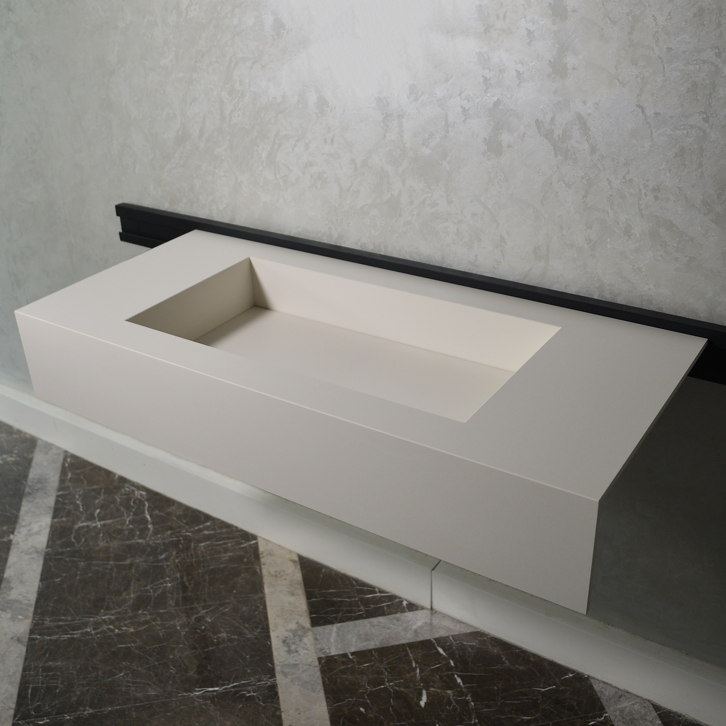 HANDCRAFTED INFINITY ABSOLUTE WHITE ENGINEERED PORCELAIN SINK (ES-062)
