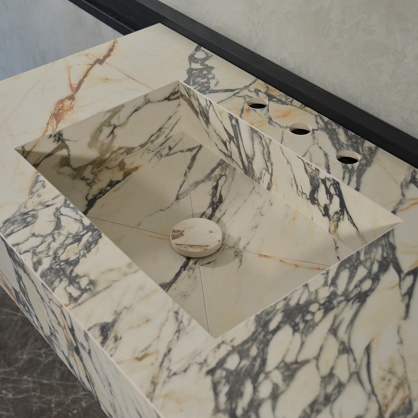 HANDCRAFTED MATERIA CORCHIA GOLD ENGINEERED PORCELAIN SINK (ES-050)