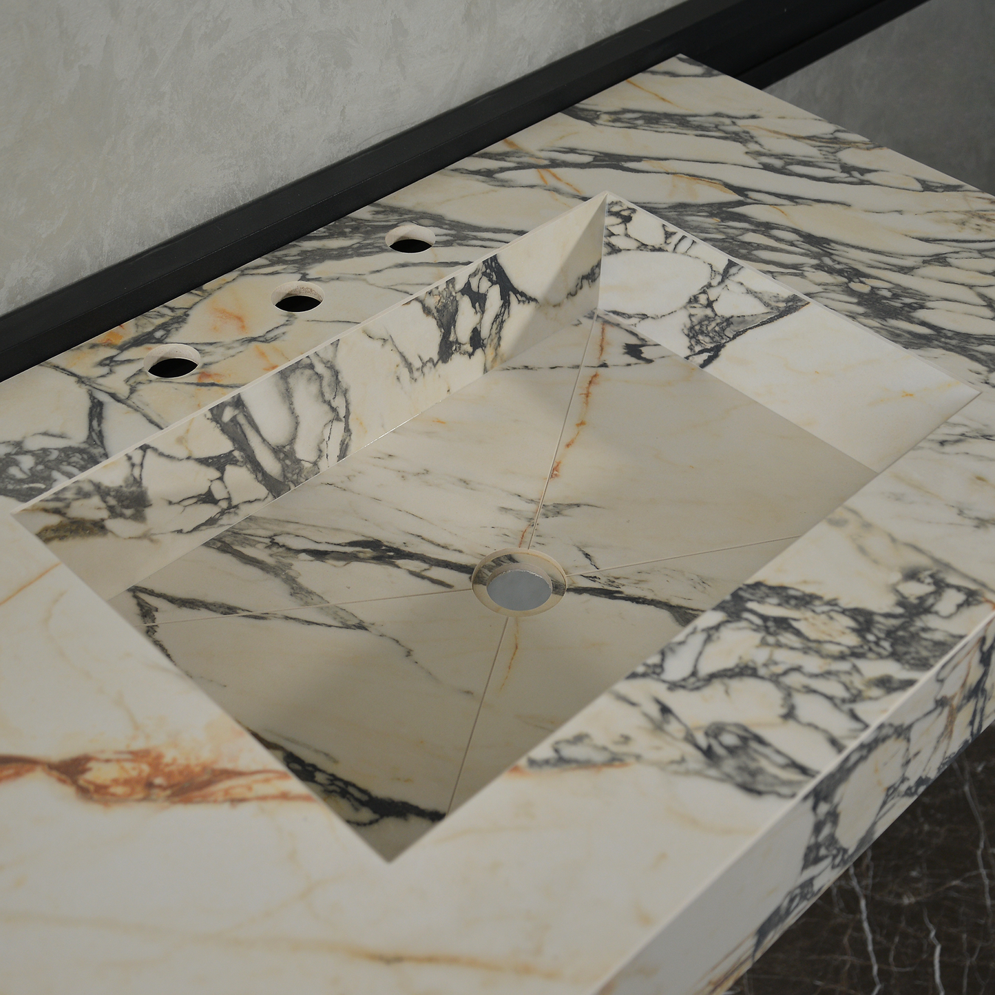 HANDCRAFTED MATERIA CORCHIA GOLD ENGINEERED PORCELAIN SINK (ES-050)