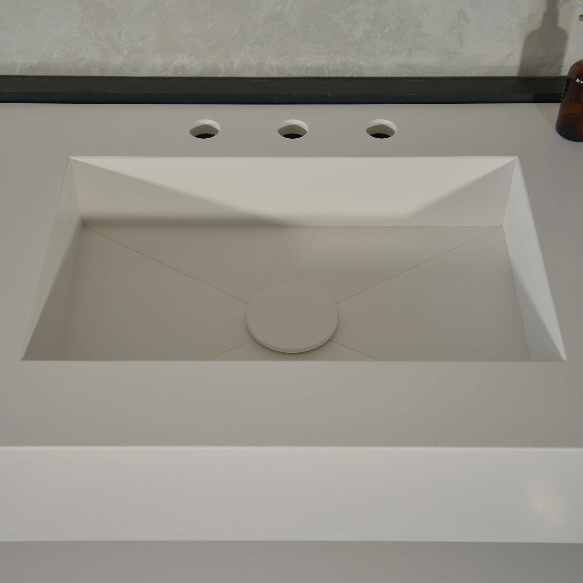 Custom Quartz Sink With Shelf, Bathroom Sink With Matching Shelf, Bathroom Vanity With Shelf, Bathroom Vanity With Single Sink, Vessel