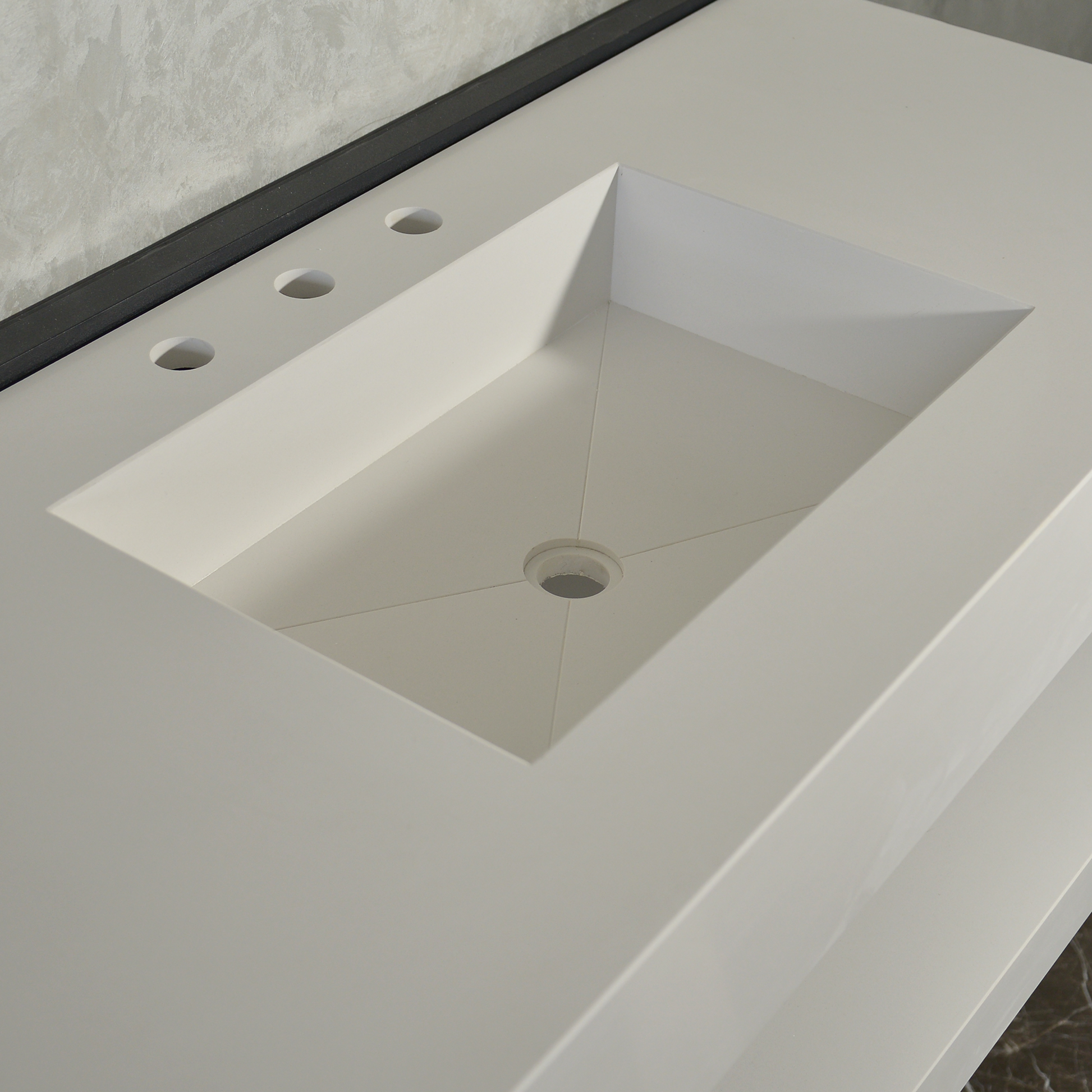 Custom Quartz Sink With Shelf, Bathroom Sink With Matching Shelf, Bathroom Vanity With Shelf, Bathroom Vanity With Single Sink, Vessel