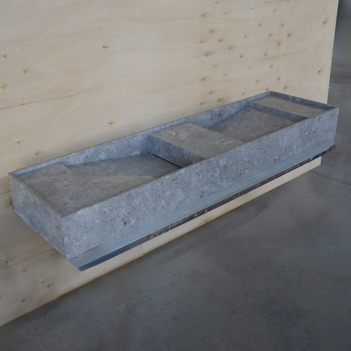 HANDCRAFTED CUSTOM TUNDRA GREY MARBLE SINK (NS-155)