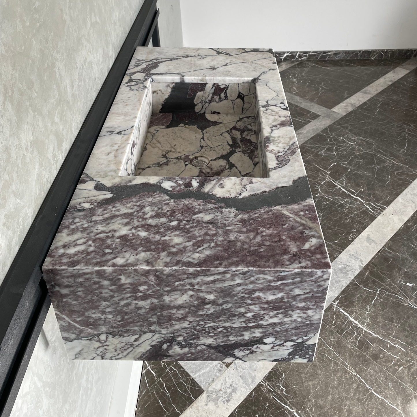 HANDCRAFTED CALACATTA VIOLA MARBLE SINK (NS-068)