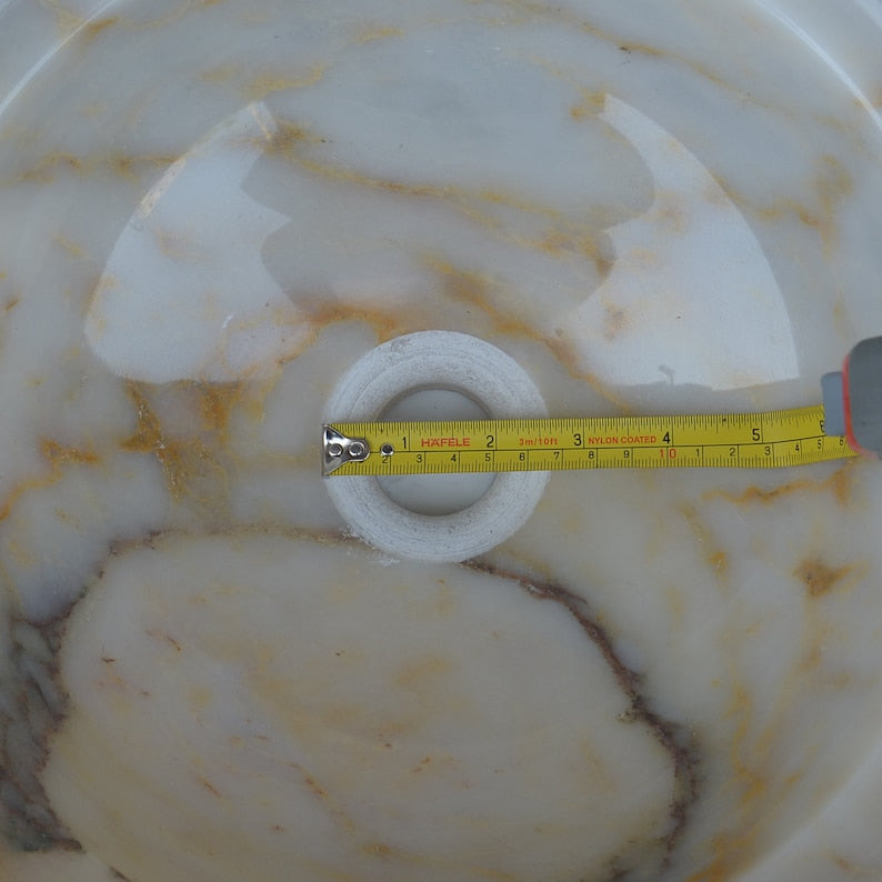 Handcrafted Veined Marble Sink