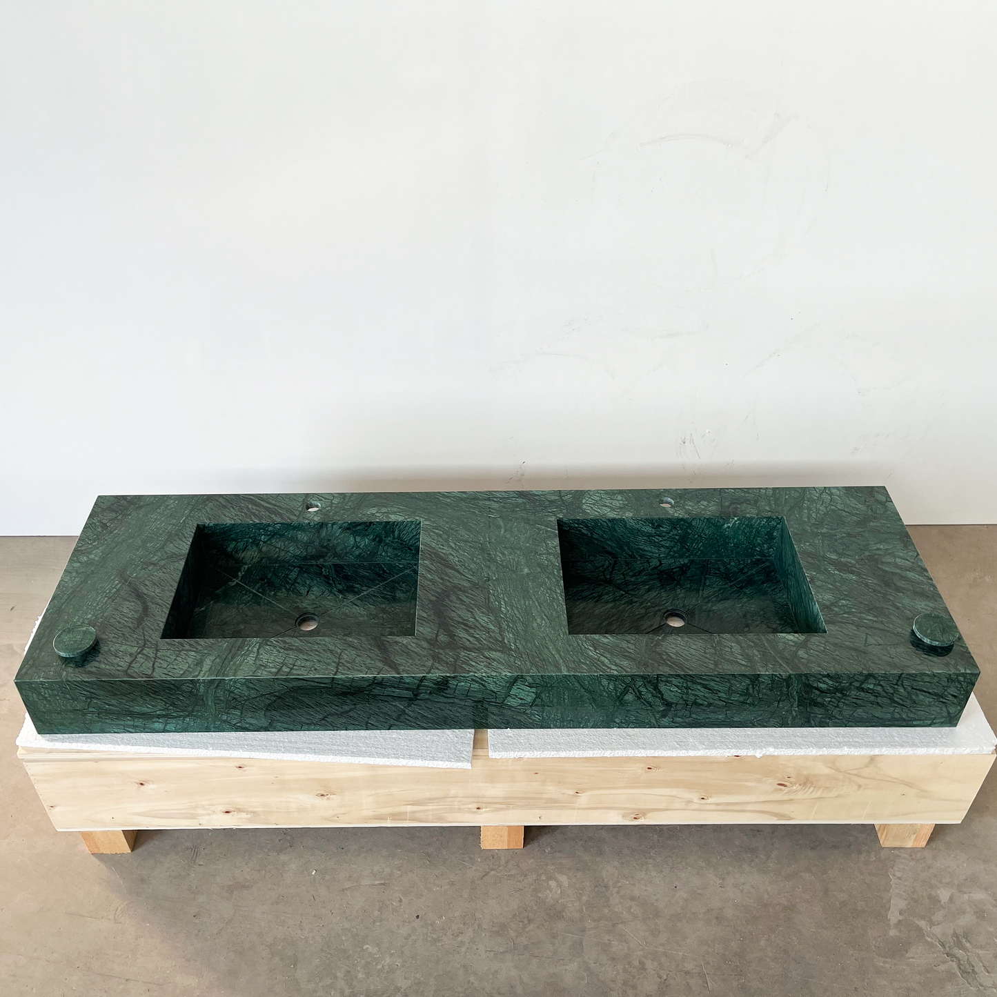 HANDCRAFTED VERDE GUATEMALA CUSTOM MARBLE SINK (NS-132)