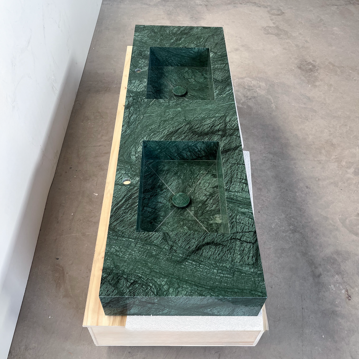 HANDCRAFTED VERDE GUATEMALA CUSTOM MARBLE SINK (NS-132)