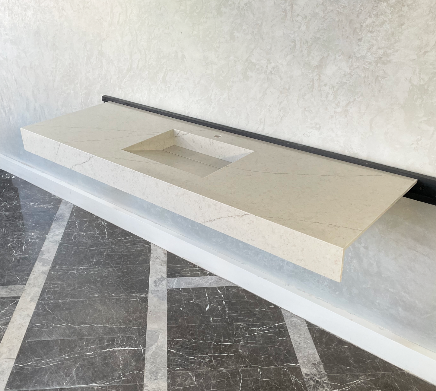 HANDCRAFTED CUSTOM DOUBLE QUARTZ SINK (QU-086)