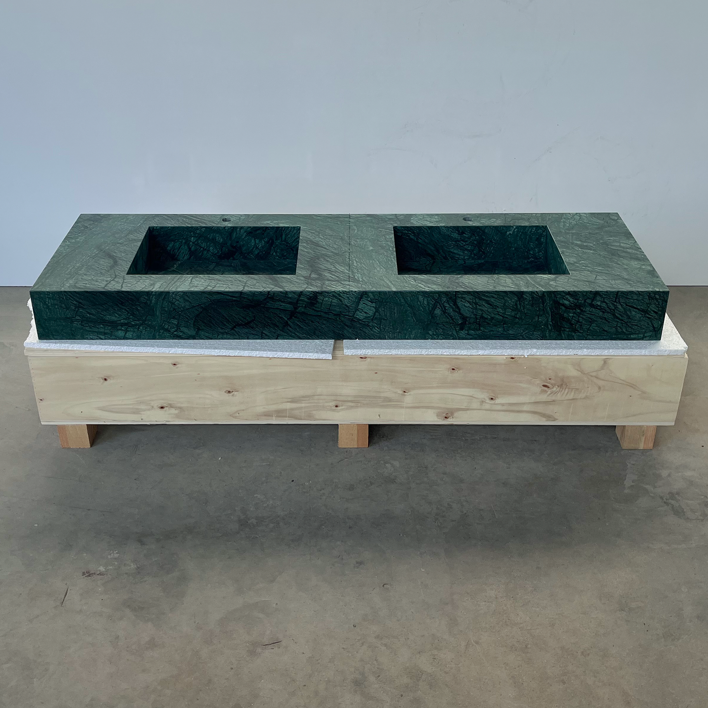 HANDCRAFTED VERDE GUATEMALA CUSTOM MARBLE SINK (NS-132)