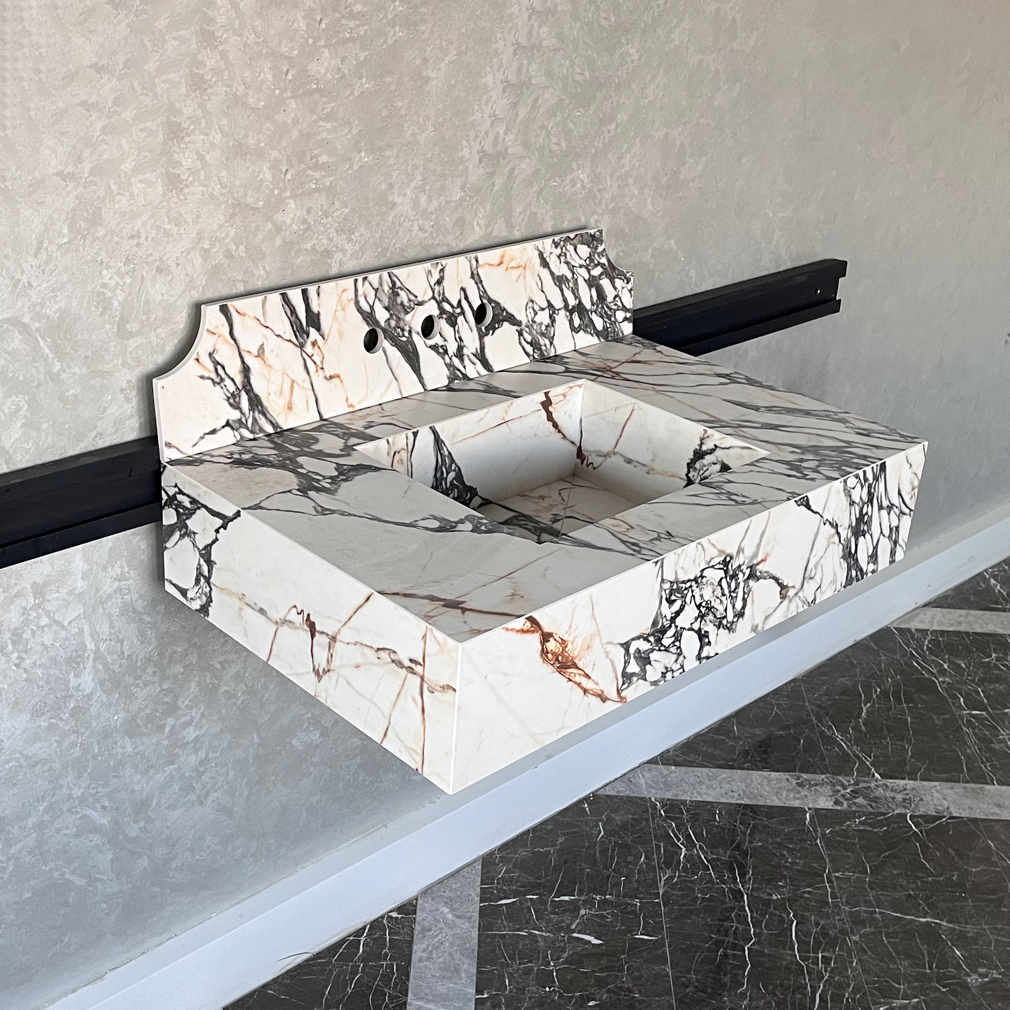 HANDCRAFTED MATERIA CORCHIA GOLD ENGINEERED PORCELAIN SINK (ES-053)