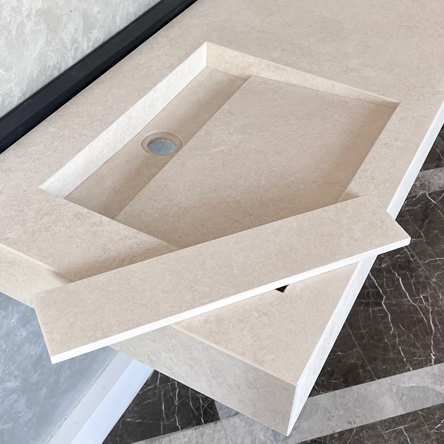 HANDCRAFTED INFINITY CHIANCA DI OSTUNI HIGH ENGINEERED PORCELAIN SINK (ES-044)