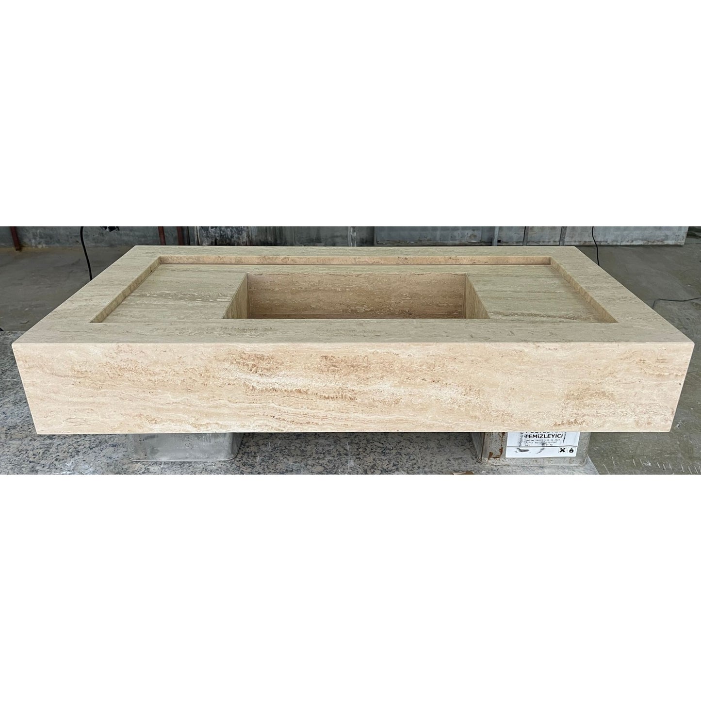 HANDCRAFTED CUSTOM TRAVERTINE SINK (TR-072)