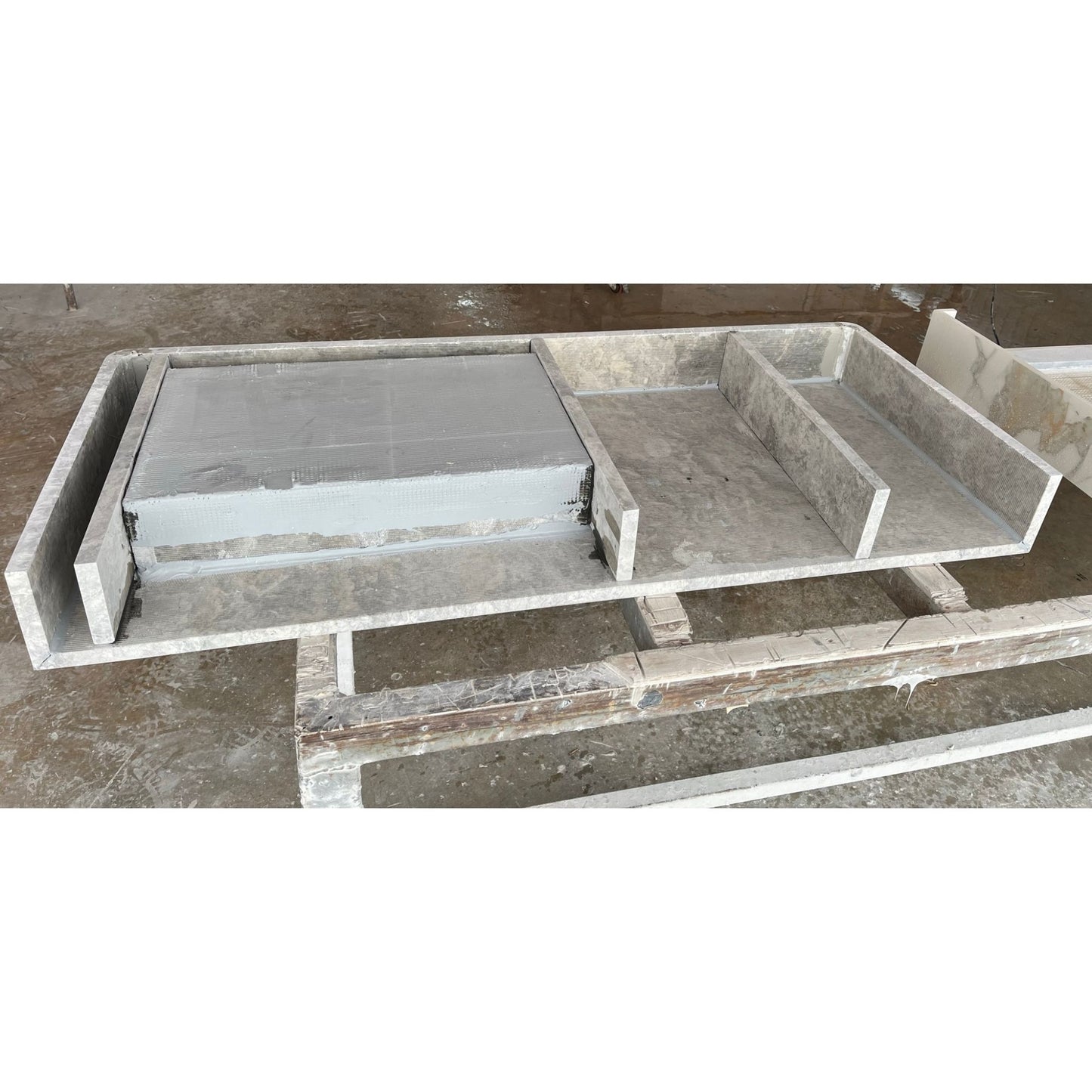 HANDCRAFTED CUSTOM TUNDRA GREY MARBLE SINK (NS-073)