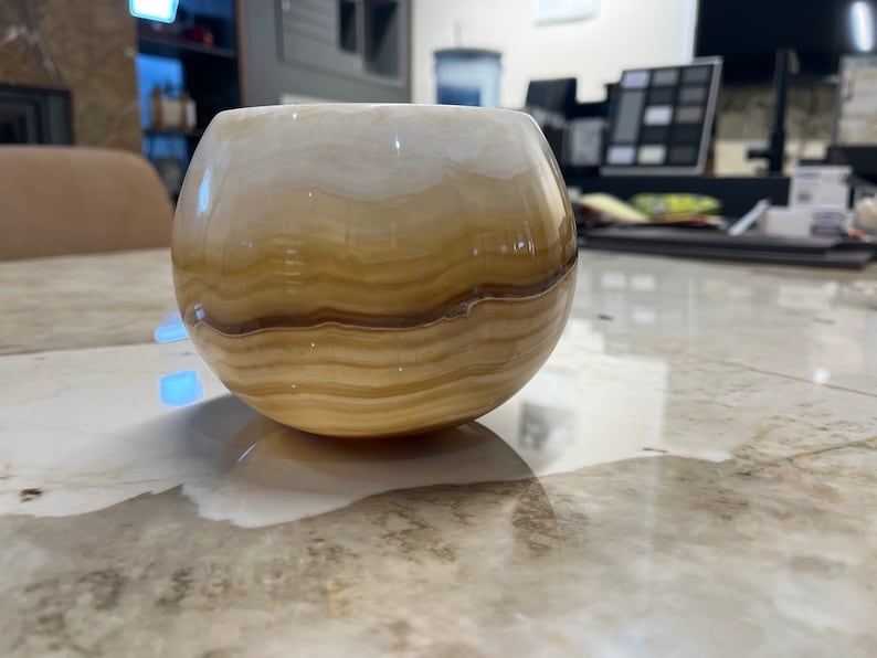 Handmade Onyx Candle Holder