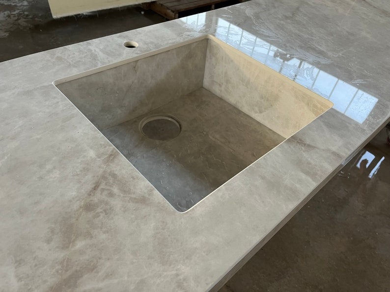 Custom Cyrstal Ice Polished Porcelain Sink (ES-057)