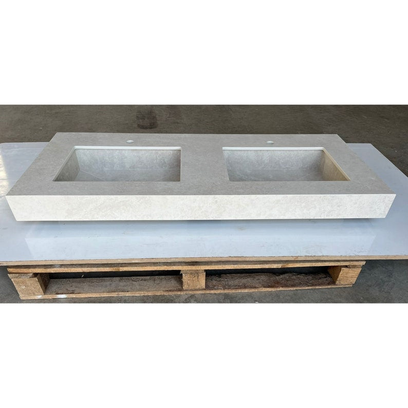 HANDCRAFTED CHIANCA DI OSTUNI ENGINEERED PORCELAIN SINK (ES-066)
