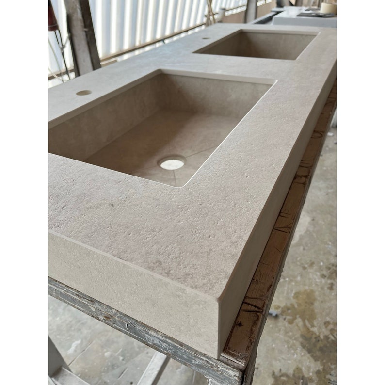 HANDCRAFTED CHIANCA DI OSTUNI ENGINEERED PORCELAIN SINK (ES-066)