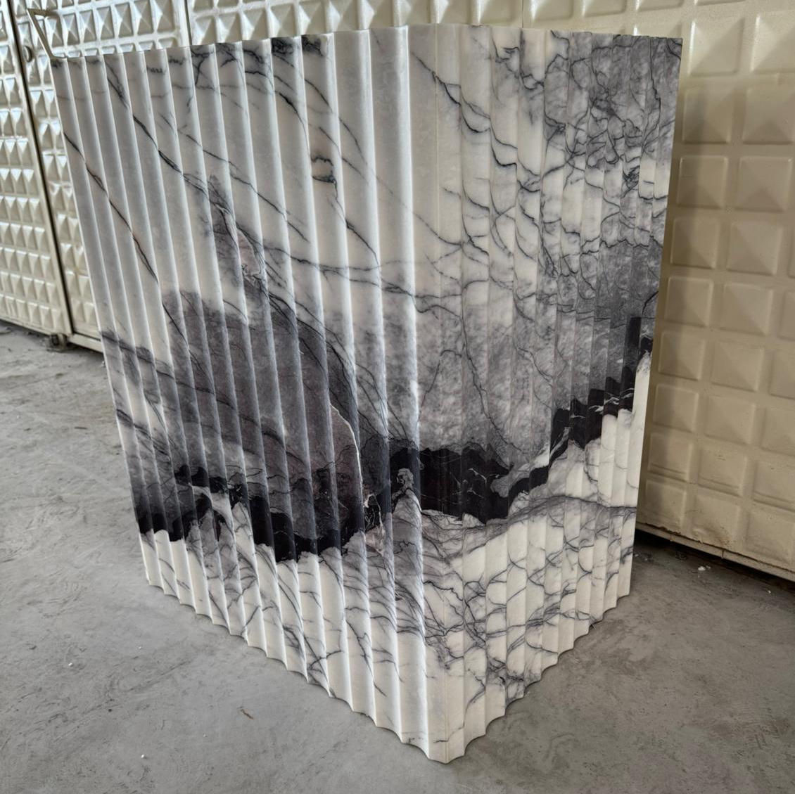 READY TO SHIP! Handcrafted Lilac Marble Pedestal Sink, Free-Standing Bathroom Vanity (NS-220)