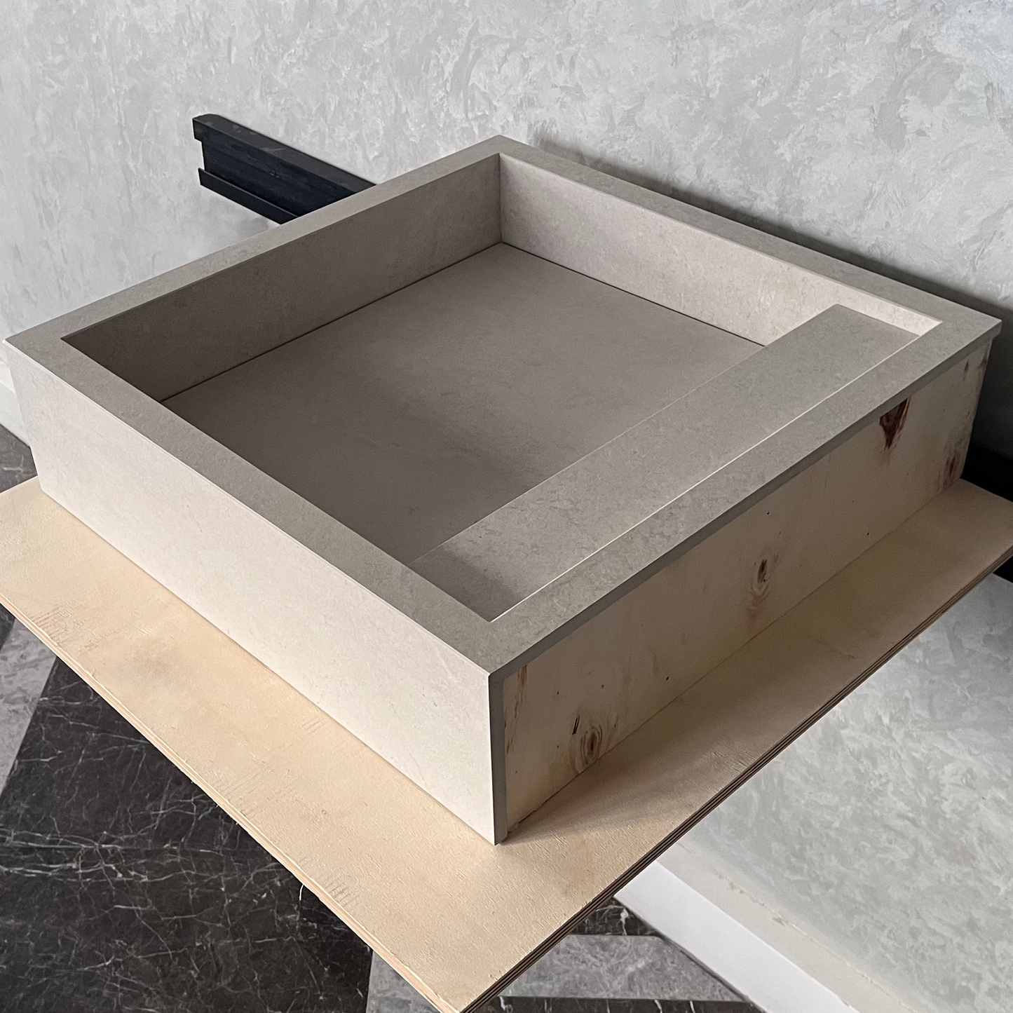Handmade Infinity Chianca Di Ostuni Porcelain Sink: Marble Look, Custom Bathroom Vanity (ES-048)