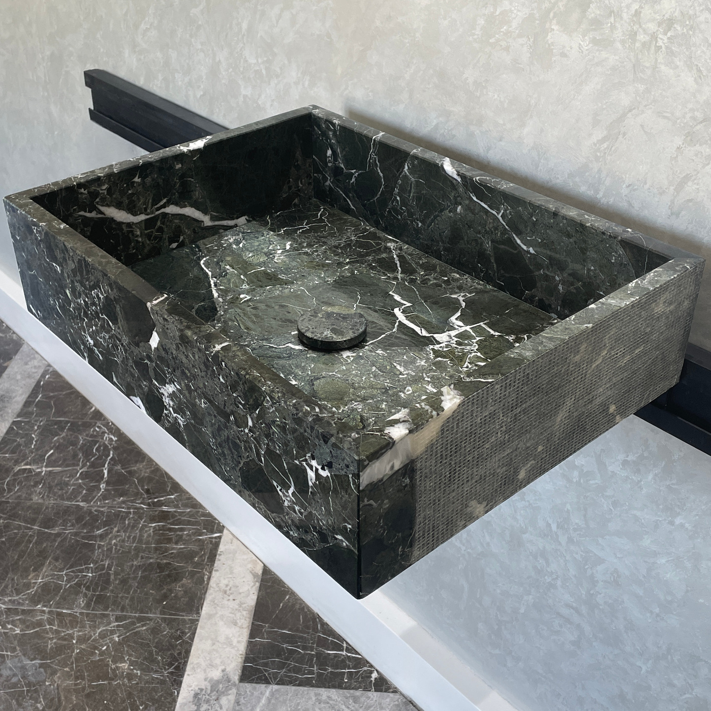 Handmade Teos Green Marble Sink: Custom Vanity Top (NS-043)