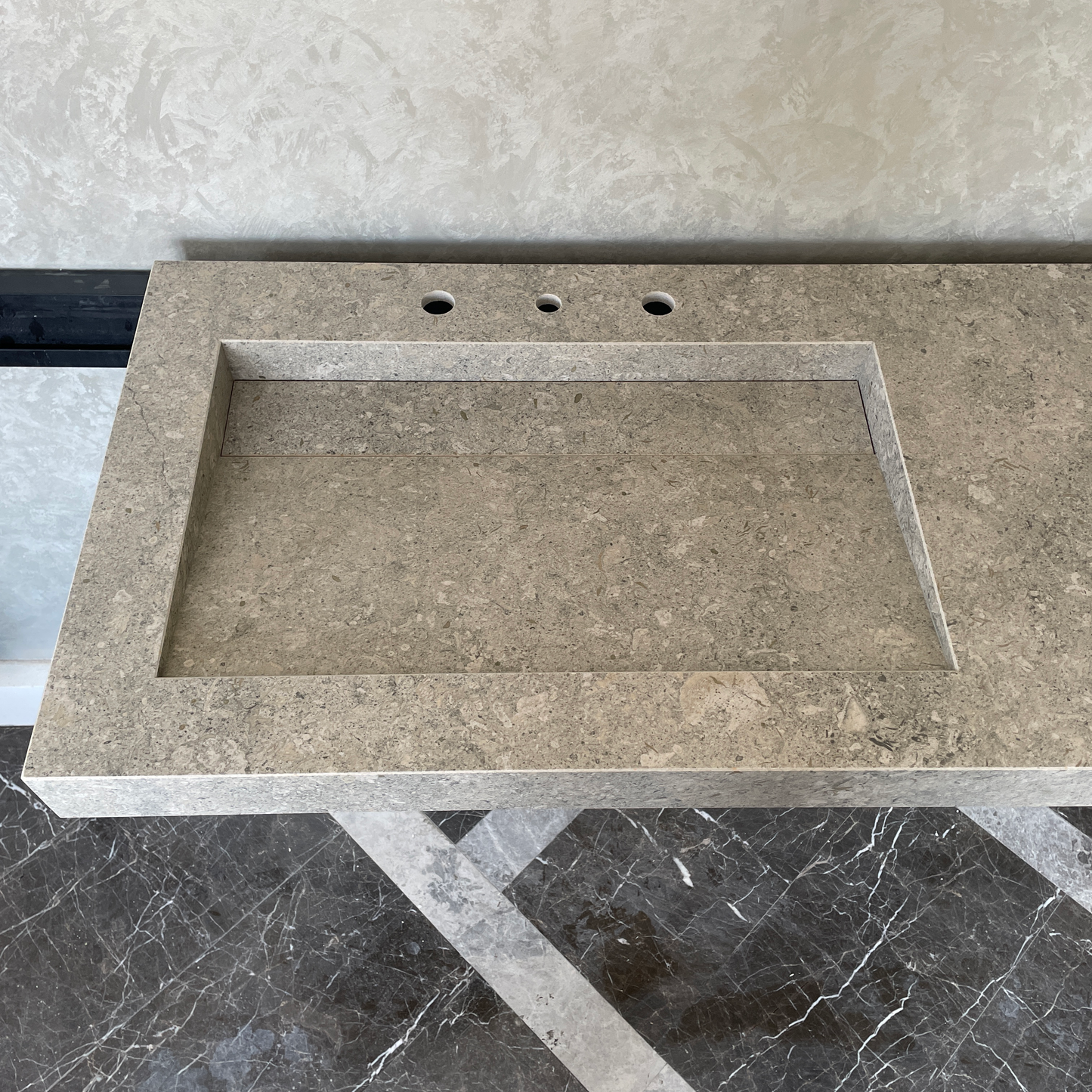 Handcrafted Custom Dekton Grigio Porcelain Bathroom Sink: Custom Vanity Top or Wall Mount (ES-043)