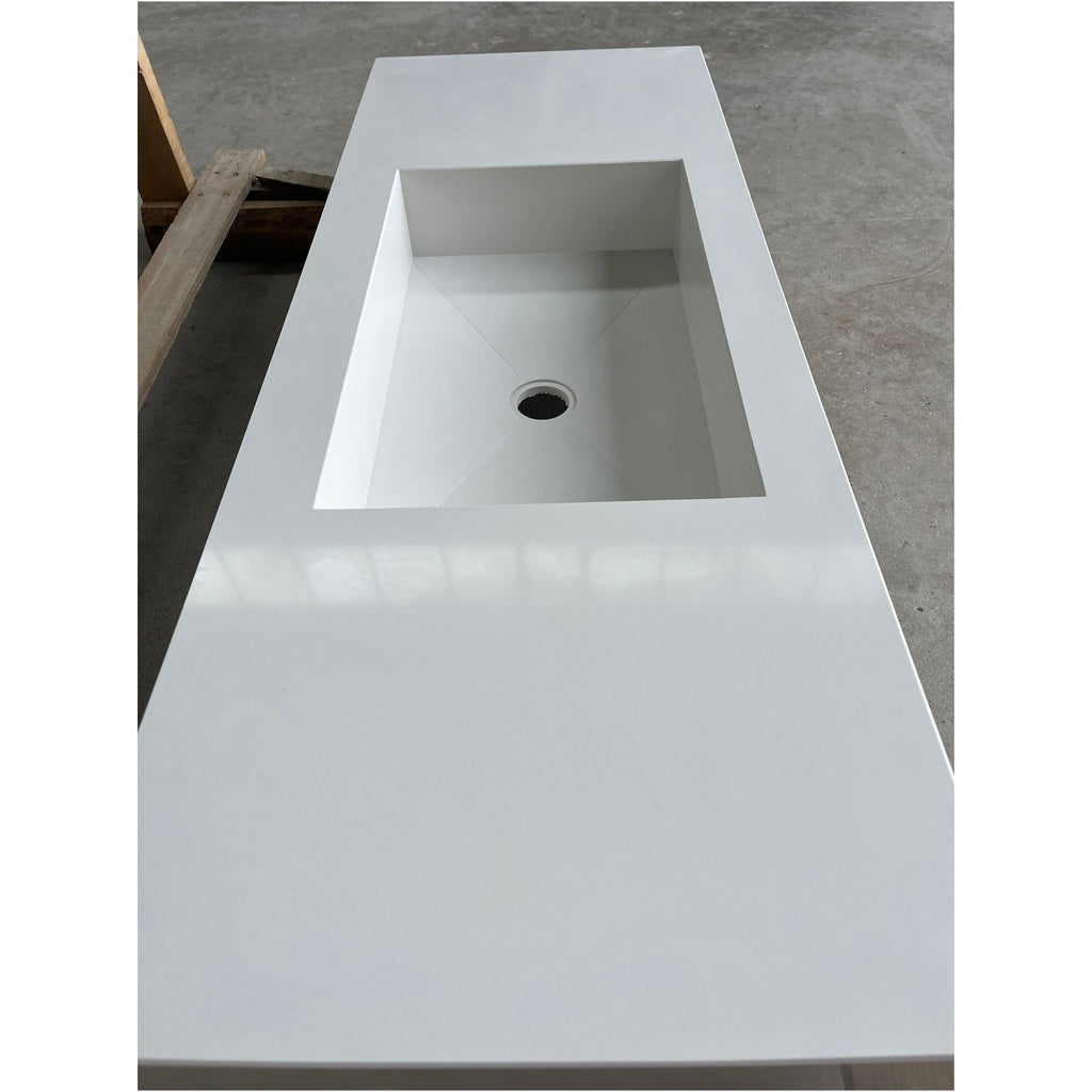 CUSTOM PURE WHITE QUARTZ SINK
