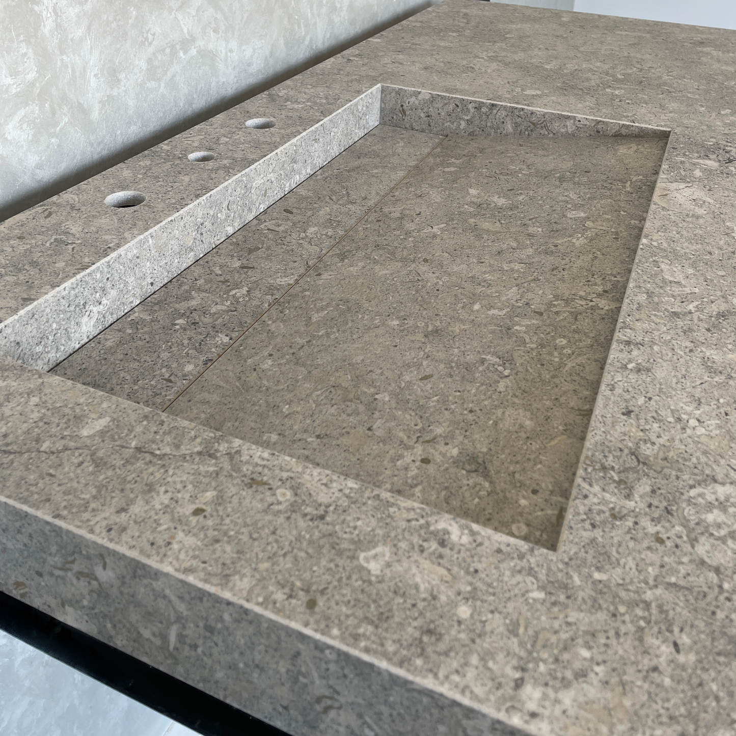 Handcrafted Custom Dekton Grigio Porcelain Bathroom Sink: Custom Vanity Top or Wall Mount (ES-043)