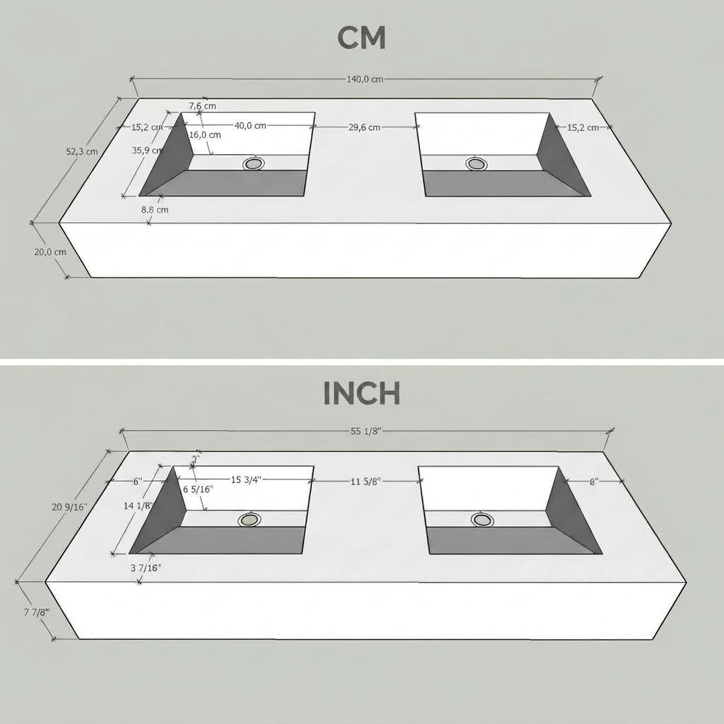 Handcrafted Calacatta Viola Marble Double Sink: Custom Bathroom Vanity (NS-150)