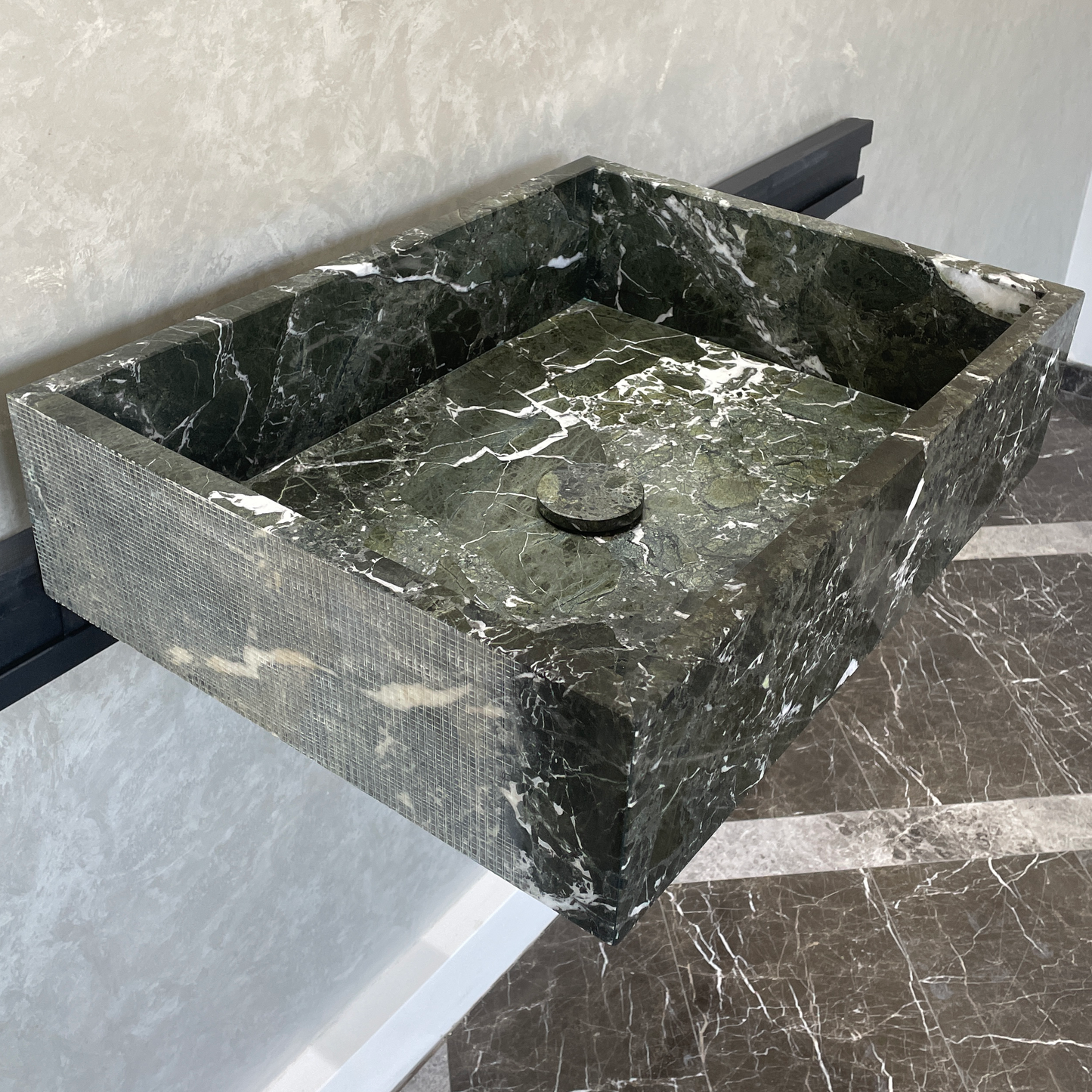 Handmade Teos Green Marble Sink: Custom Vanity Top (NS-043)