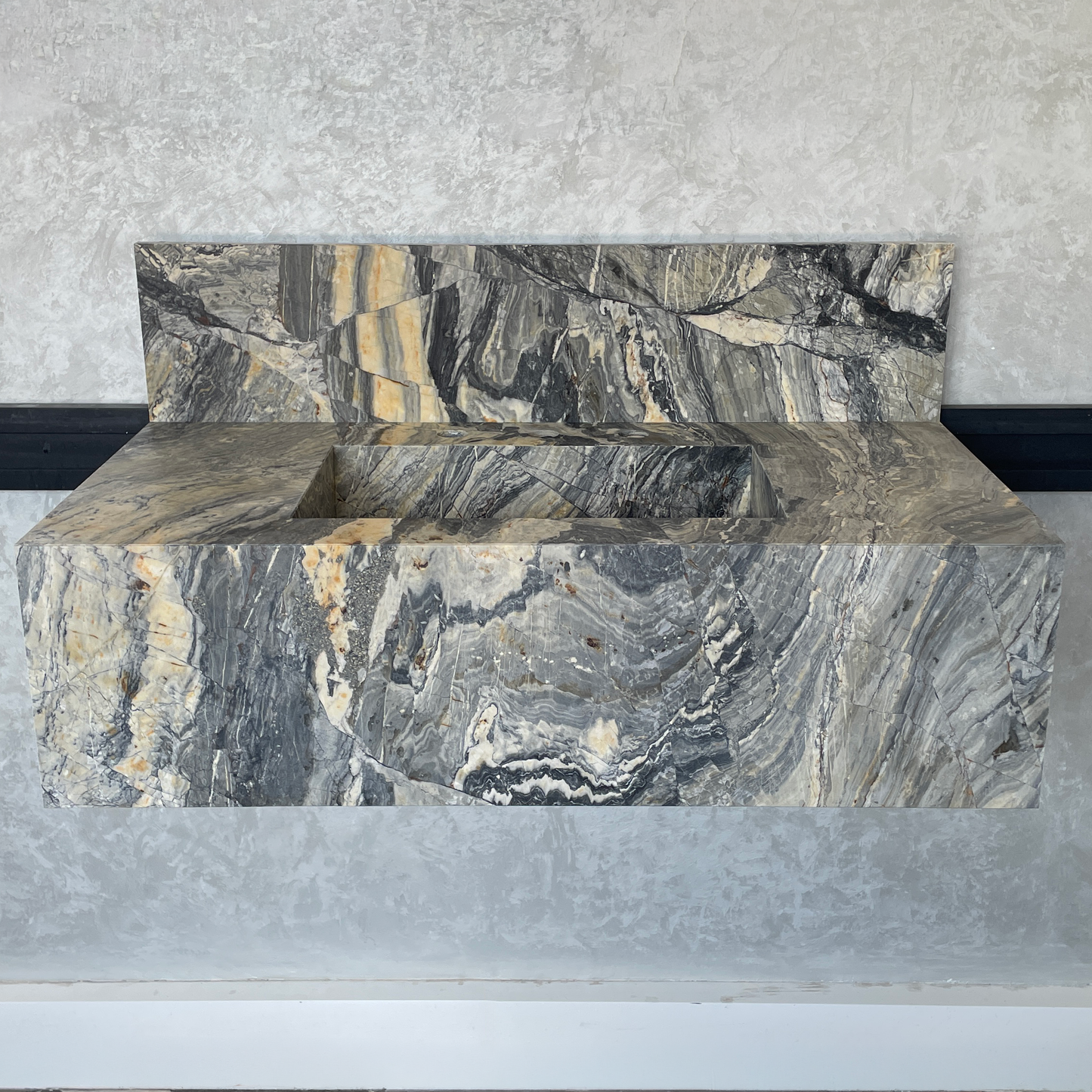 Handmade Vegas Blue Marble Sink: Custom Vanity Top (NS-073)