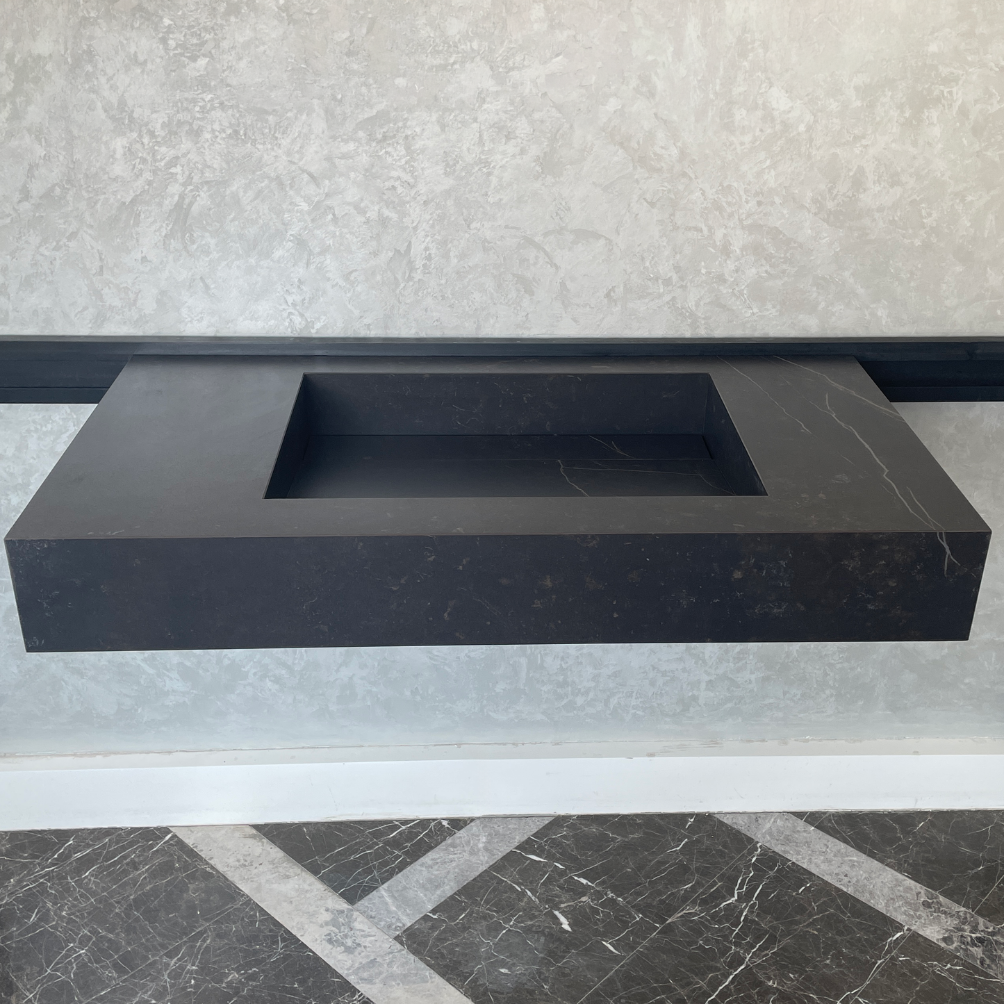 Handcrafted Custom Dekton Kelya Porcelain Bathroom Sink: Custom Vanity Top or Wall Mount (ES-075)