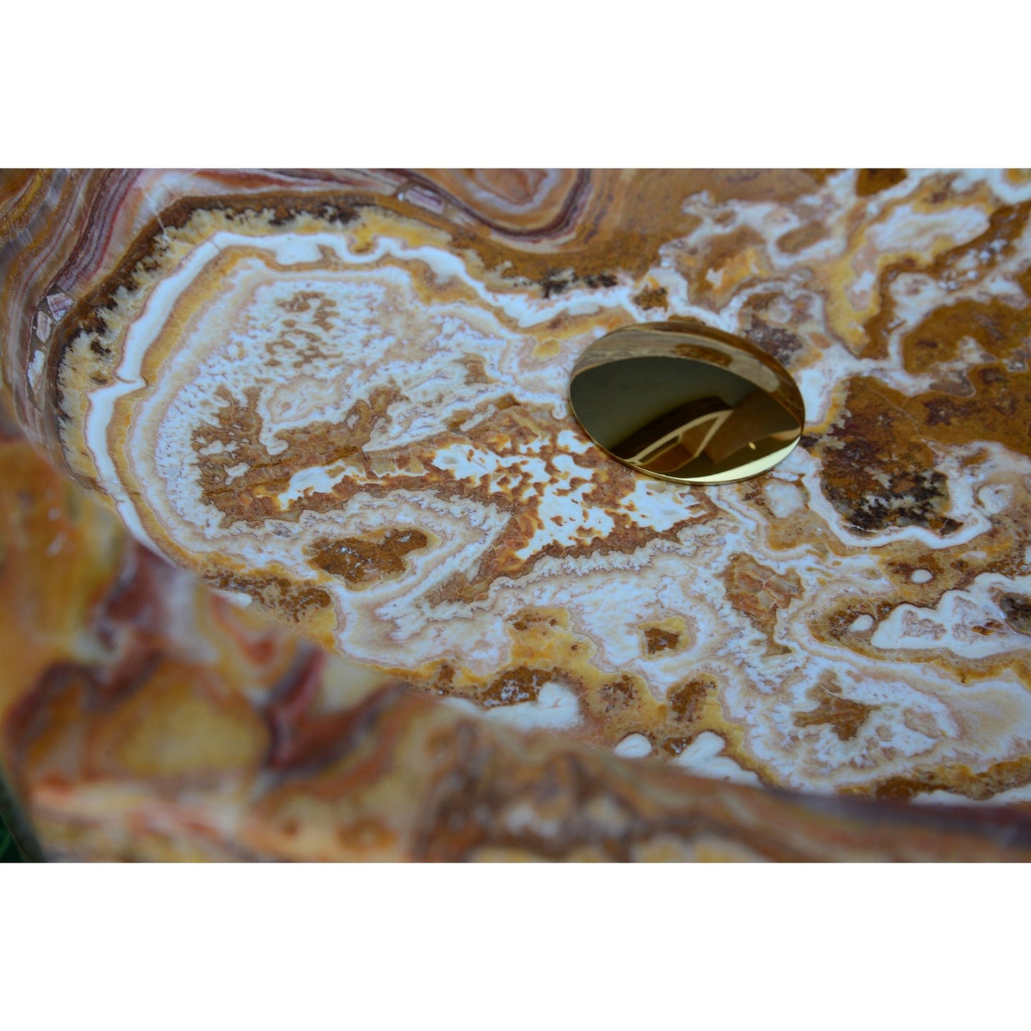 HANDCRAFTED ONYX MARBLE OCTAGON SINK