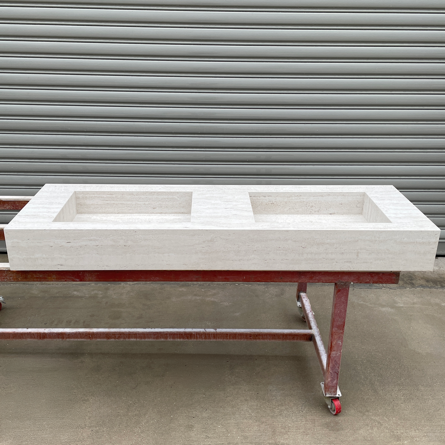 Handmade Dekton Marmorio Porcelain Sink: Travertine Look Porcelain, Custom Bathroom Vanity (ES-100)