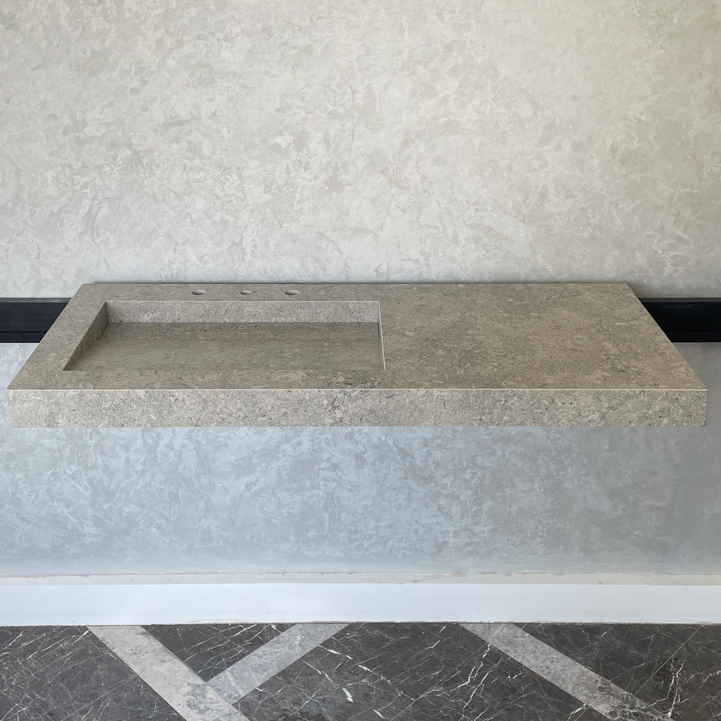 Handcrafted Custom Dekton Grigio Porcelain Bathroom Sink: Custom Vanity Top or Wall Mount (ES-043)