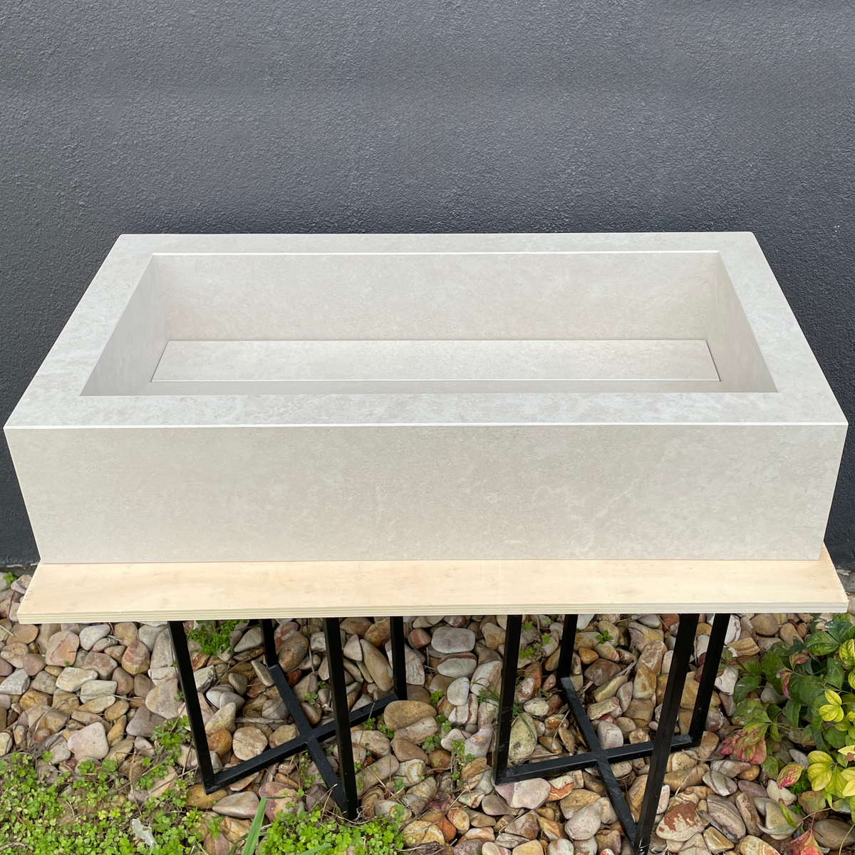 Handmade Infinity Chianca Di Ostuni Porcelain Sink: Marble Look, Custom Bathroom Vanity (ES-047)