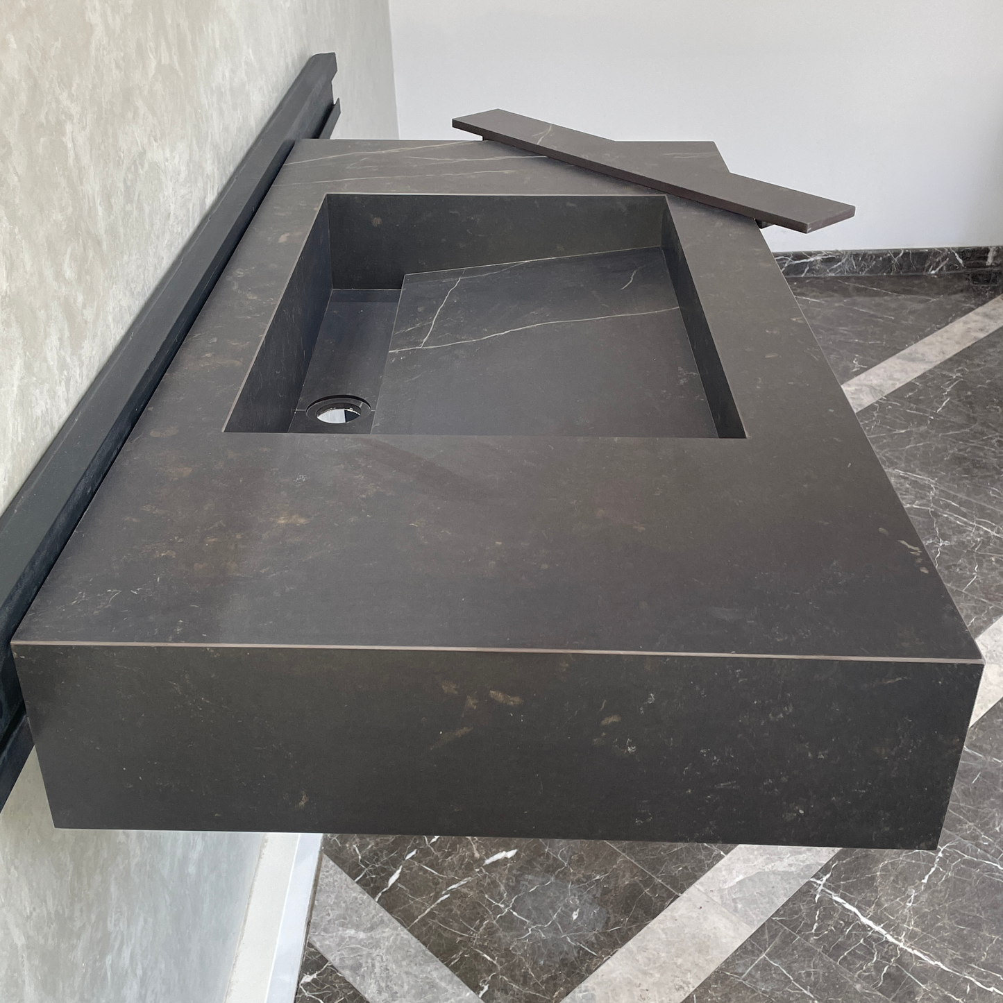 Handcrafted Custom Dekton Kelya Porcelain Bathroom Sink: Custom Vanity Top or Wall Mount (ES-075)