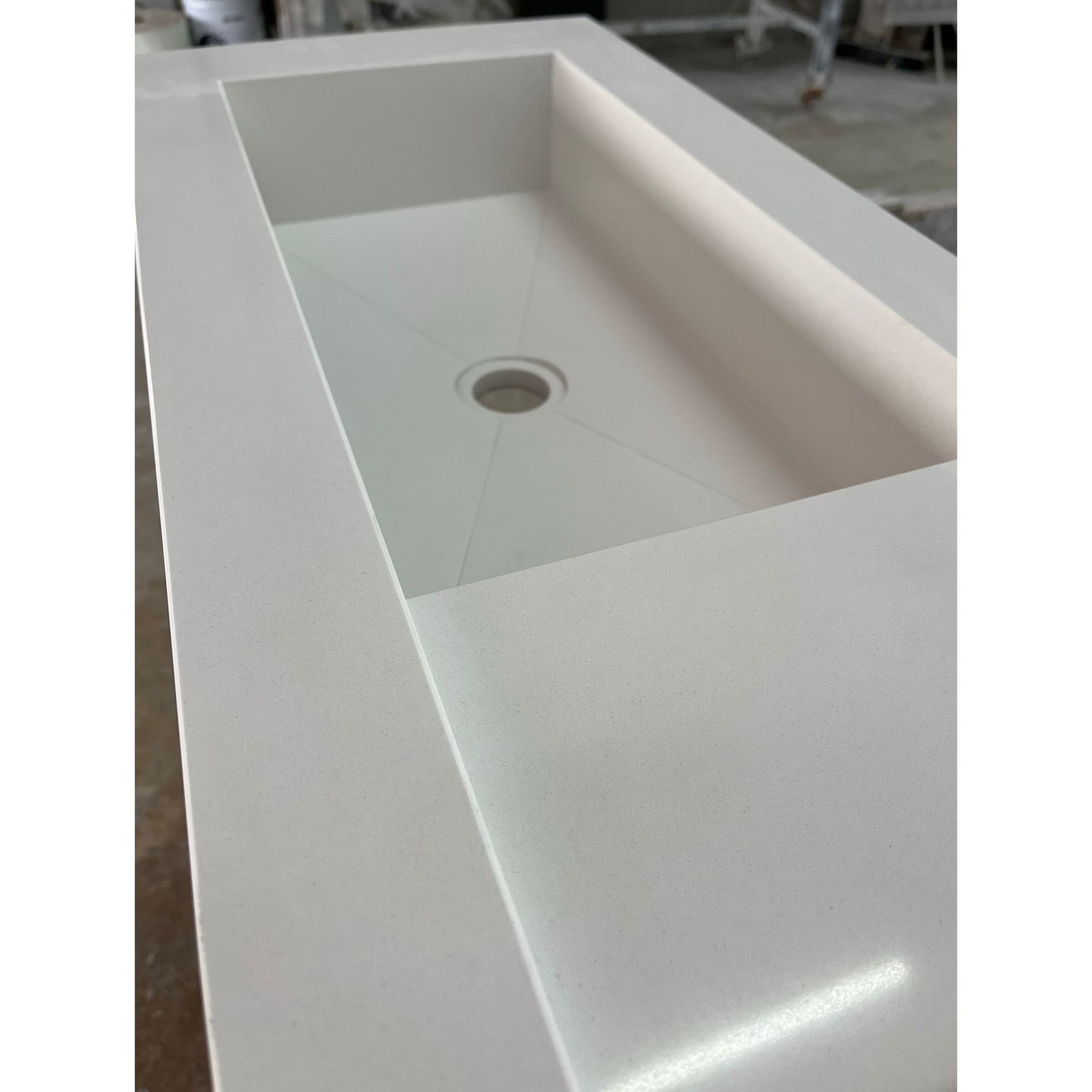 HANDCRAFTED WHITE QUARTZ SINK (QU-052)