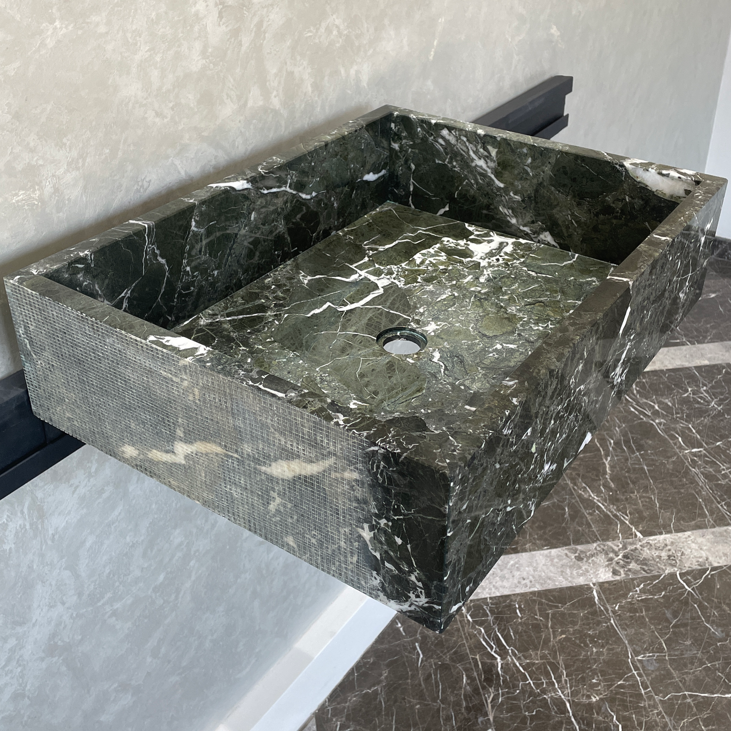 Handmade Teos Green Marble Sink: Custom Vanity Top (NS-043)
