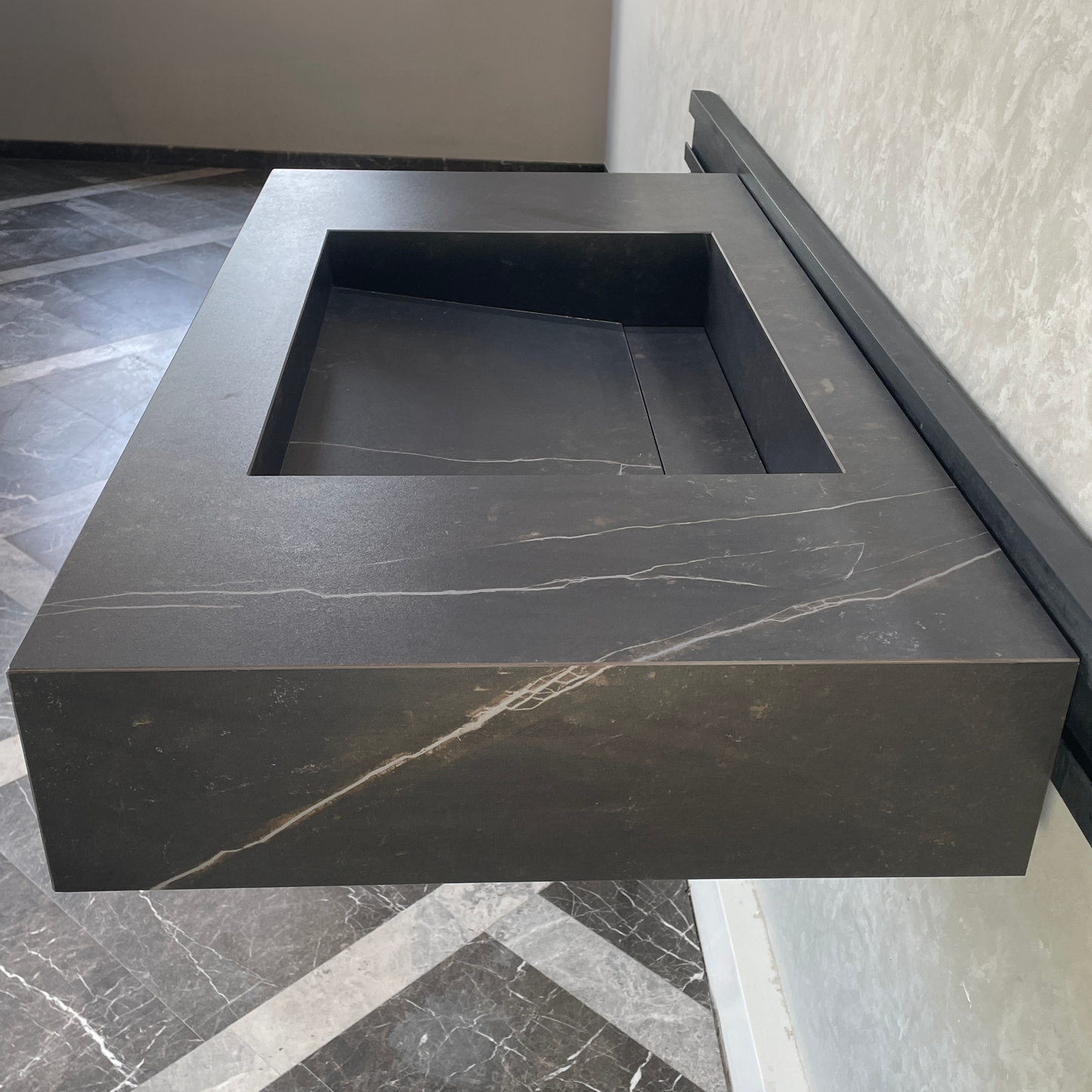 Handcrafted Custom Dekton Kelya Porcelain Bathroom Sink: Custom Vanity Top or Wall Mount (ES-075)