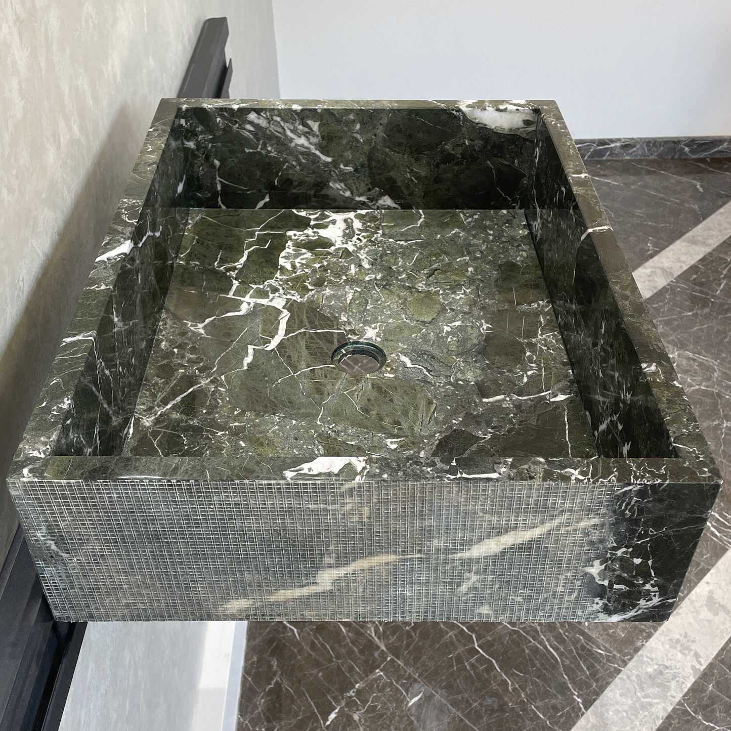 Handmade Teos Green Marble Sink: Custom Vanity Top (NS-043)